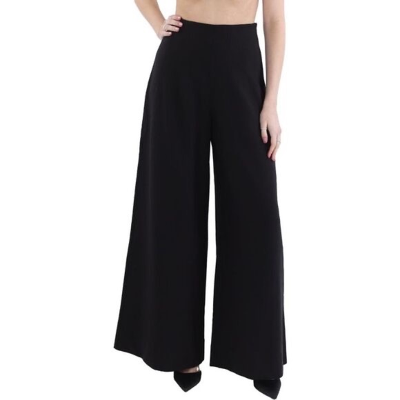 Staud Caleb Wide Leg Corset High Waist Trouser Pant in Black Jersey Crepe 12 - Picture 10 of 10